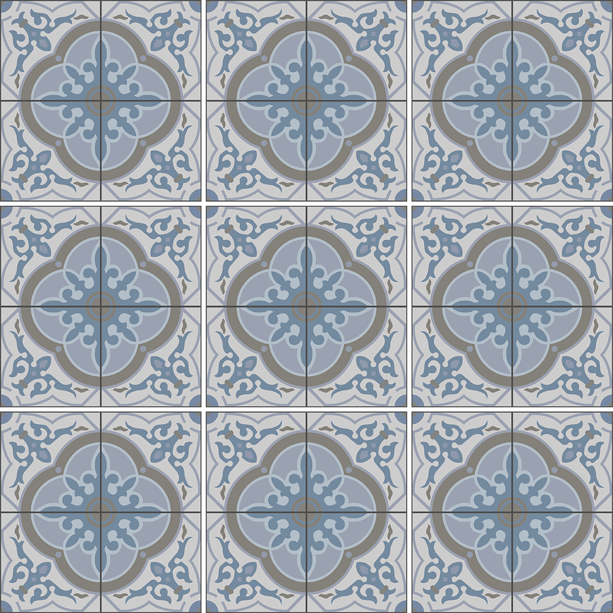 9 adesivi piastrelle di cemento azulejos Florencia - Sticker adesivo - adesivi murali - 9stickers15x15cm - 2