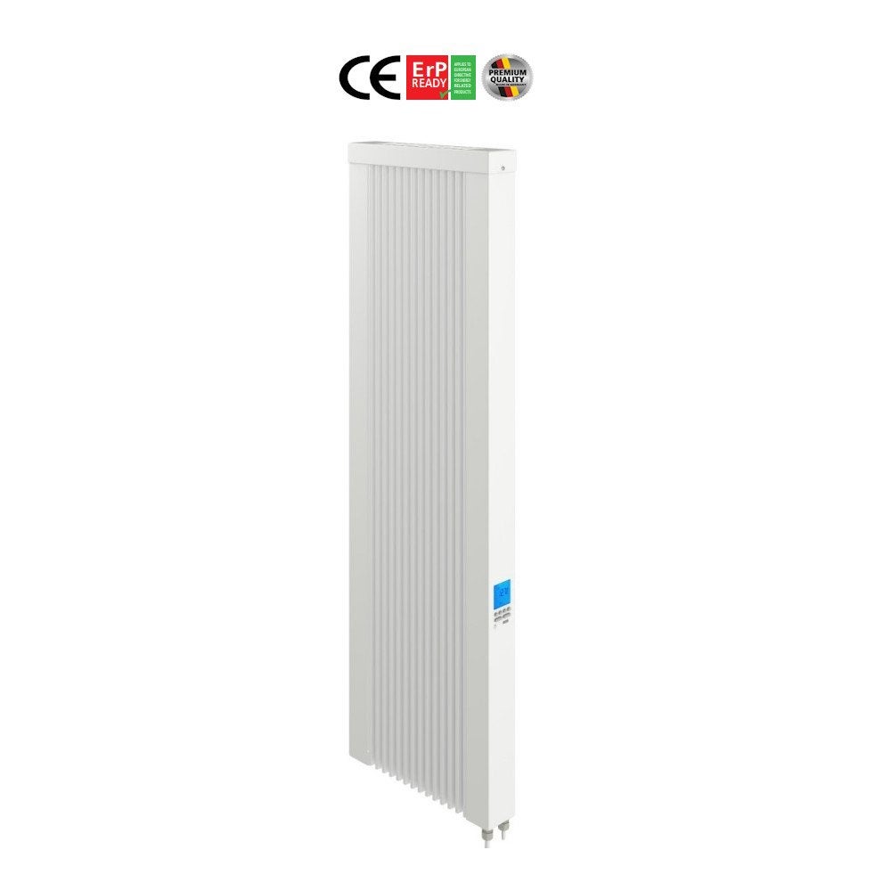 Radiateur électrique blanc vertical inertie sèche double coeur 1000 — free download