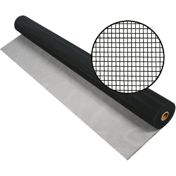 Mosquitera de aluminio acabado brillante rollo 30,5 mt. - color negro - altura 60 cm. -