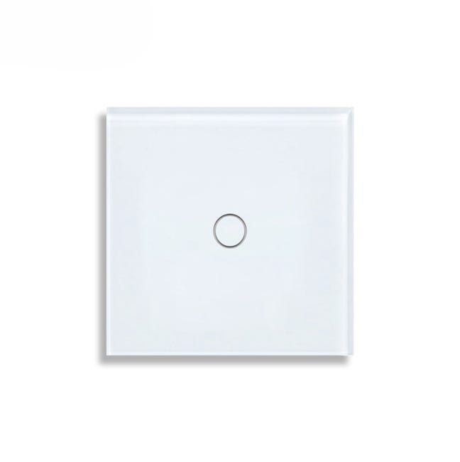 Interrupteur Tactile Intelligent Livolo 2 Voies 1 Voie – Verre Blanc, Compatible Alexa & Google Home