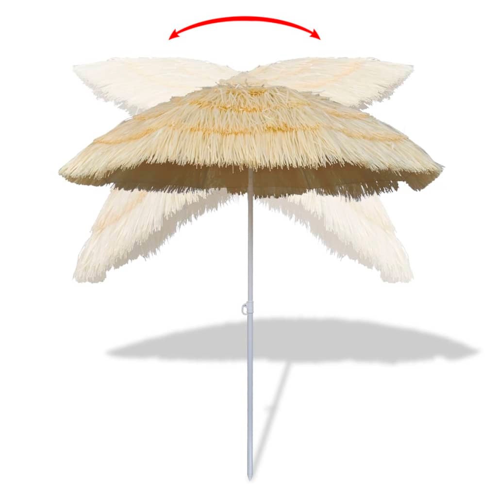Parasol de plage inclinable style Hawaii - 3