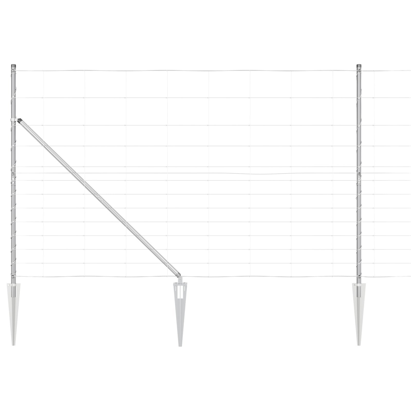 Słupek ogrodzeniowy. Galwanizowany 50 x 1,5 m Stal vidaXL