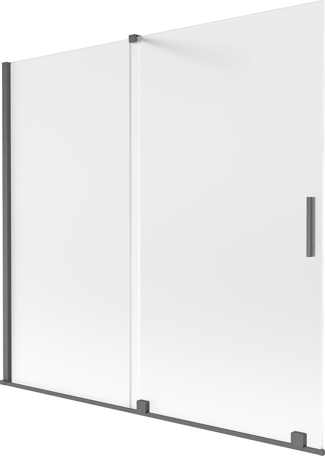 Mexen Velar parawan nawannowy 2-skrzydłowy rozsuwany 170 x 150 cm, szron, gun gray szczotkowany - 896-170-000-31-66