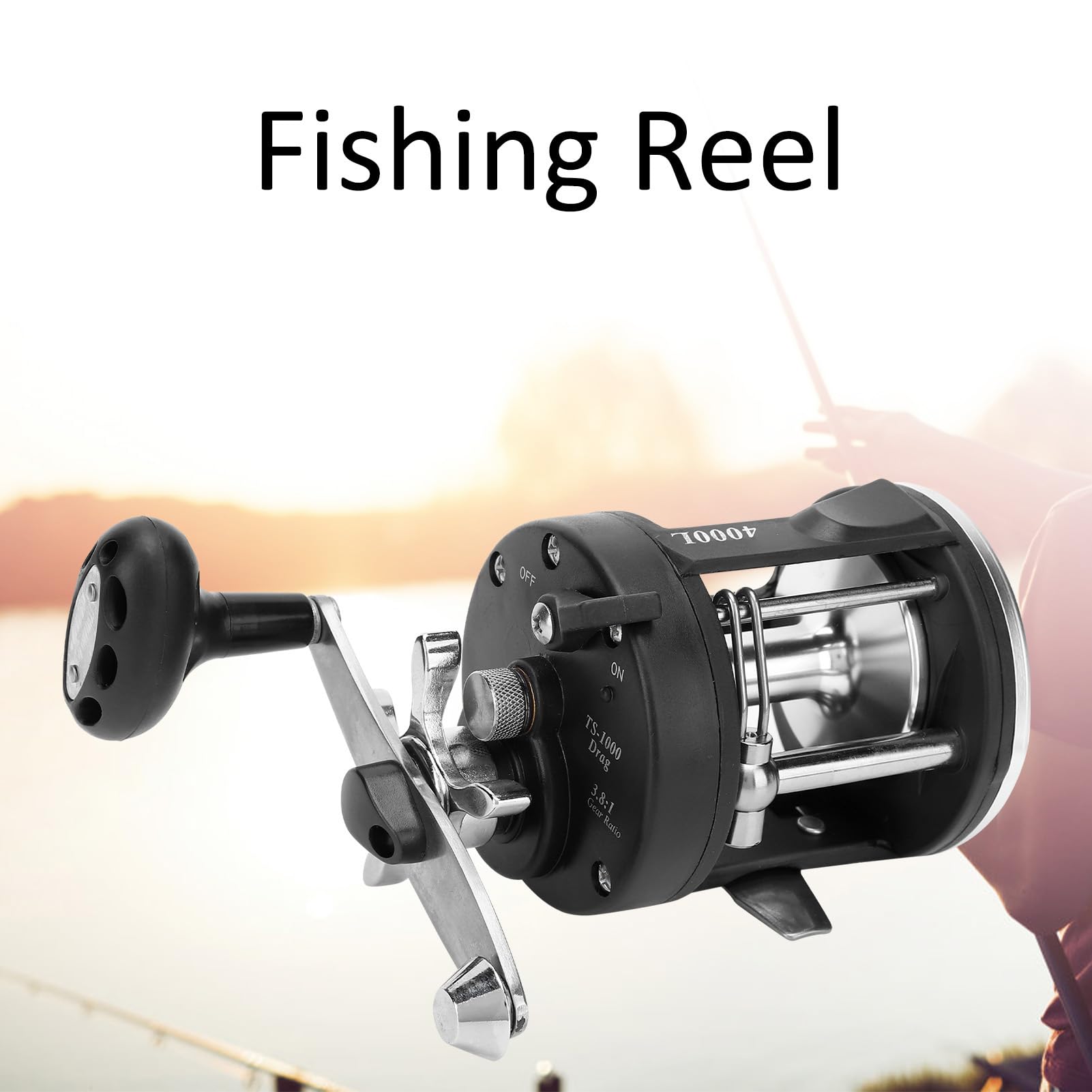 Mulinello da pesca in metallo TSSD Rapporto di velocità 3.8:1 Accessorio per ruota da pesca Baitcasting 1BB (TSSD-4000L) - 7