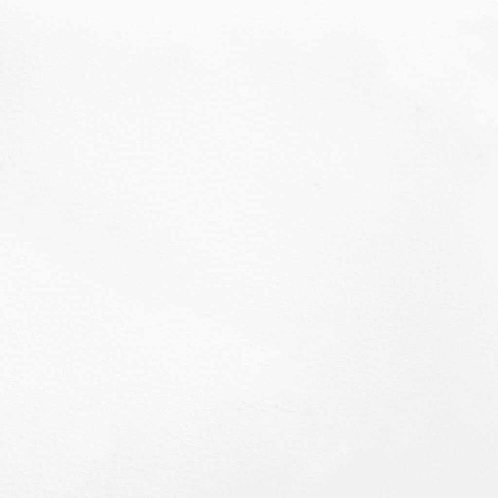 Cadre de lit sans matelas blanc 120 x 200 cm en similicuir - 8