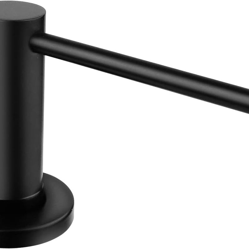 Wbudowany dozownik mydła do kuchni i łazienki z pompką ze stali nierdzewnej, napełnianie od góry, czarny