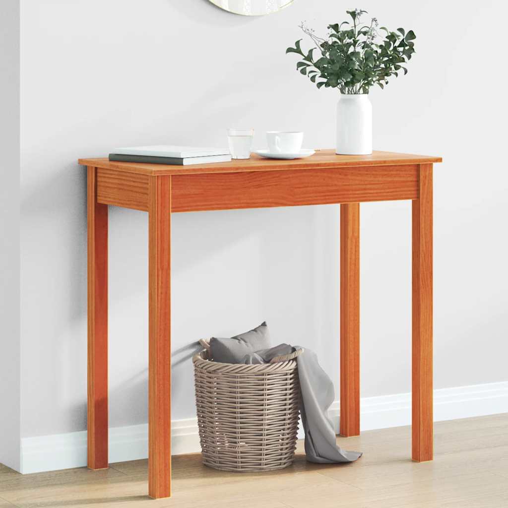YOSOO Tables d'appoint - Table console Marron miel 80x40x74 cm Bois