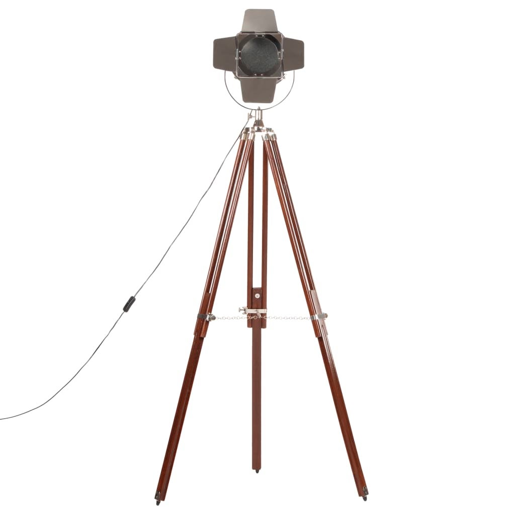 Lampadaire à trépied bois de manguier massif 180 cm vidaXL - 6