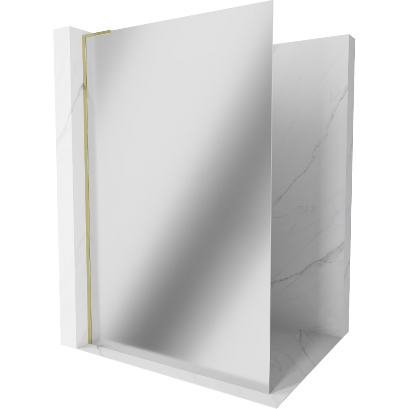 Mexen Kioto L ścianka prysznicowa Walk-in 70 x 200 cm, lustro, złota - 800-070-103-50-50