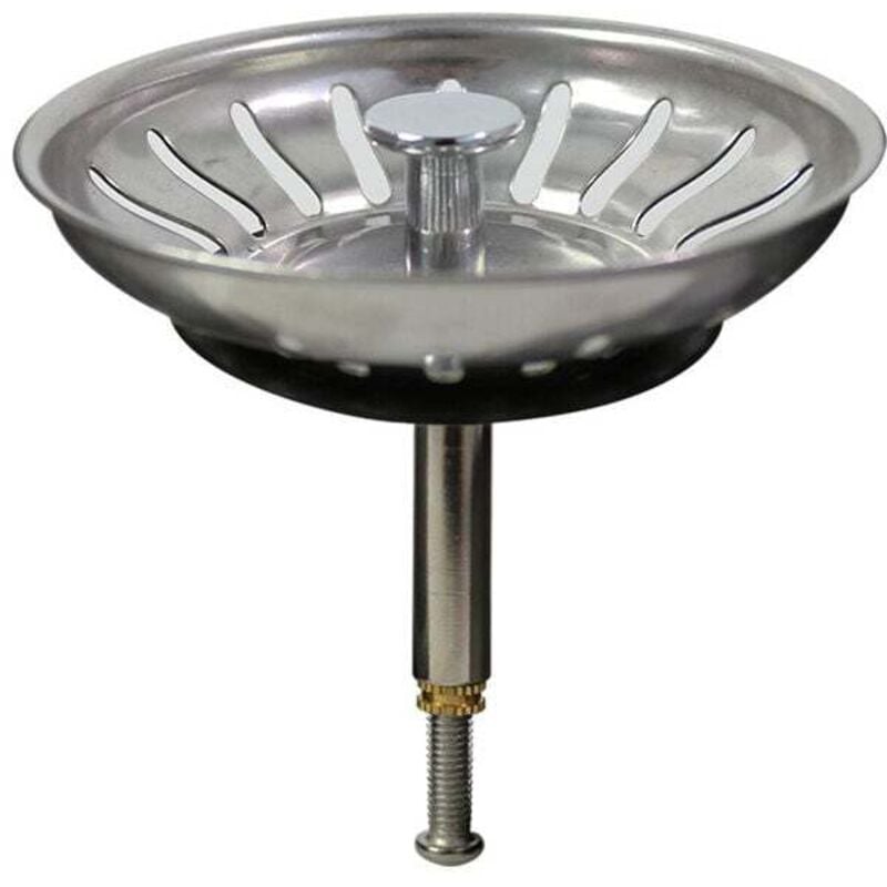 Bouchon D'évier Universel Avec Panier Filtrant – Acier Inox + ABS, Ajustable 70-86 Mm – Pour Cuisine, Salle De Bain