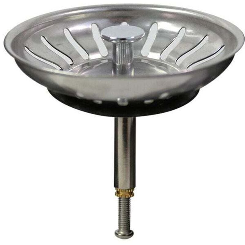 Bouchon D'évier Universel Avec Panier Filtrant – Acier Inox + ABS, Ajustable 70-86 Mm – Pour Cuisine, Salle De Bain