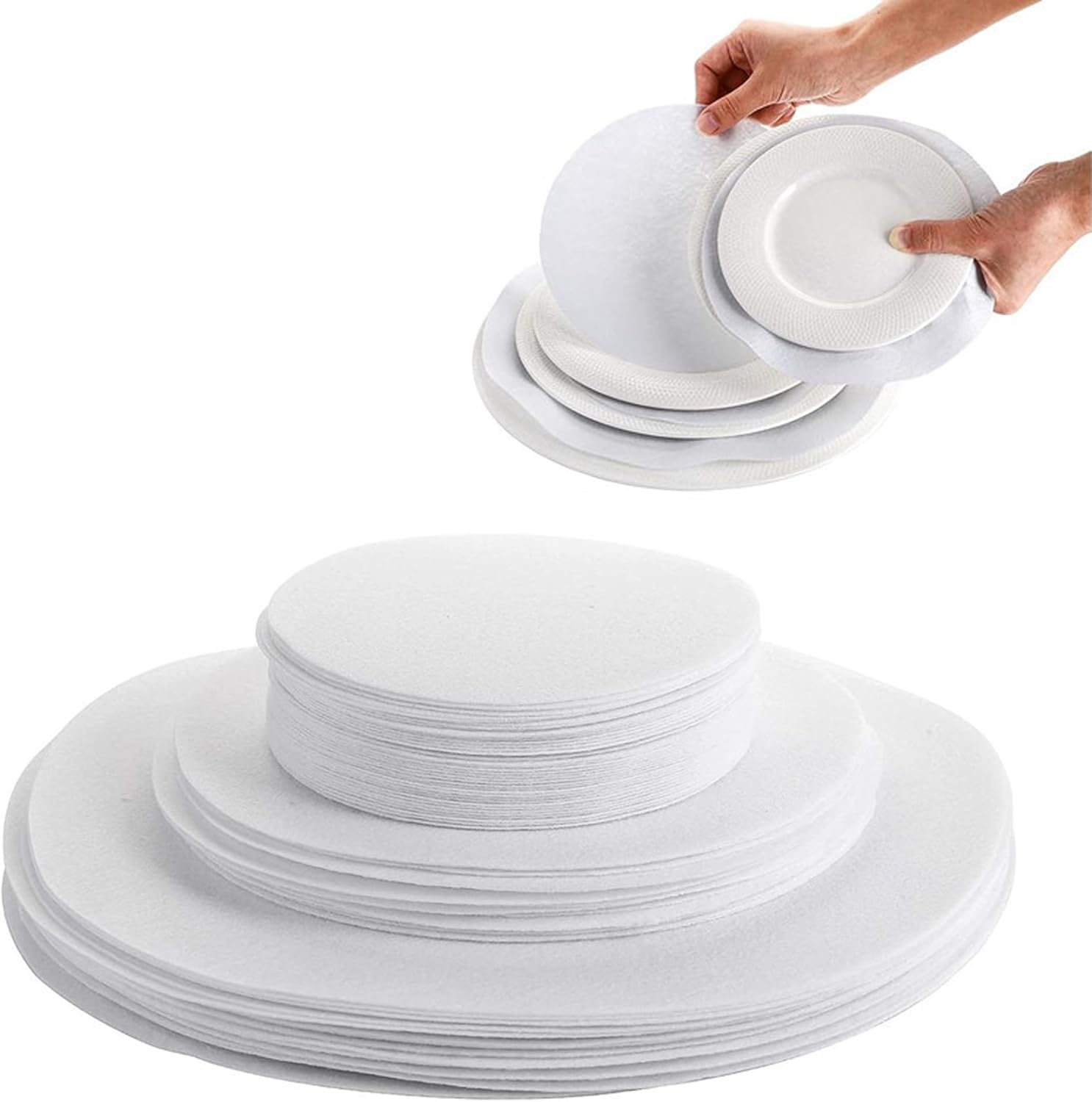 (Białe) 39 Sztuk Ochraniaczy Do Naczyń, Przekładki Filcowe Do Talerzy, Przekładki Ochronne Do Talerzy, Okrągłe Przekładki Ochronne Na Stół