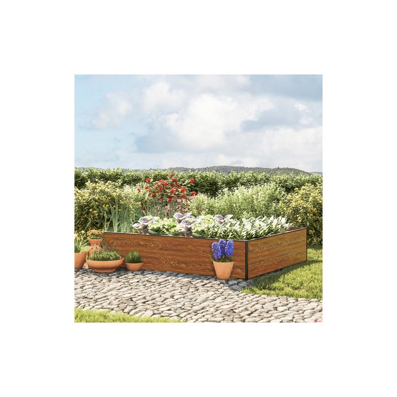 150 x 195 x 39 cm Grządka podwyższona, optyka drewna