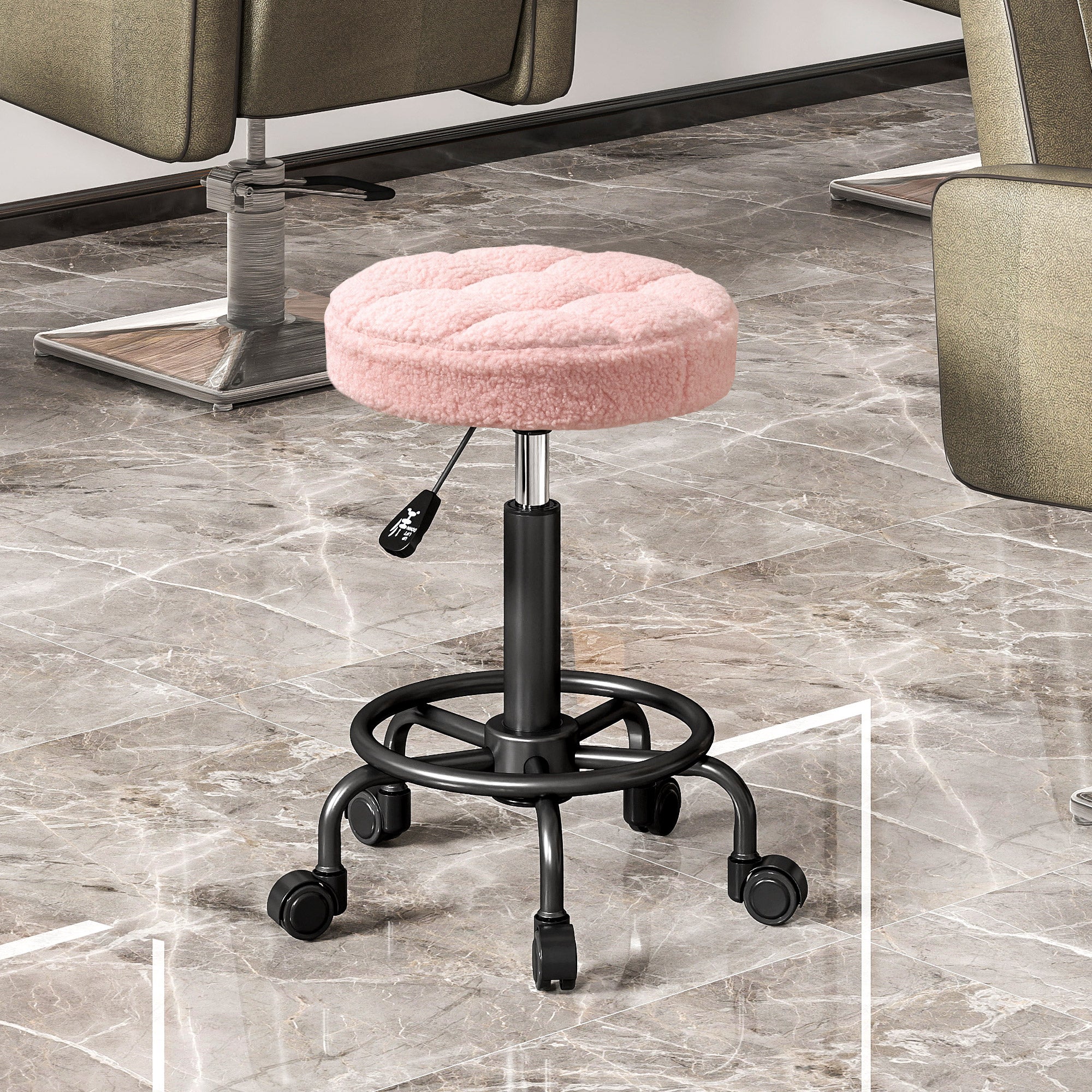 Tabouret pivotant50-66cm rose | Leroy Merlin