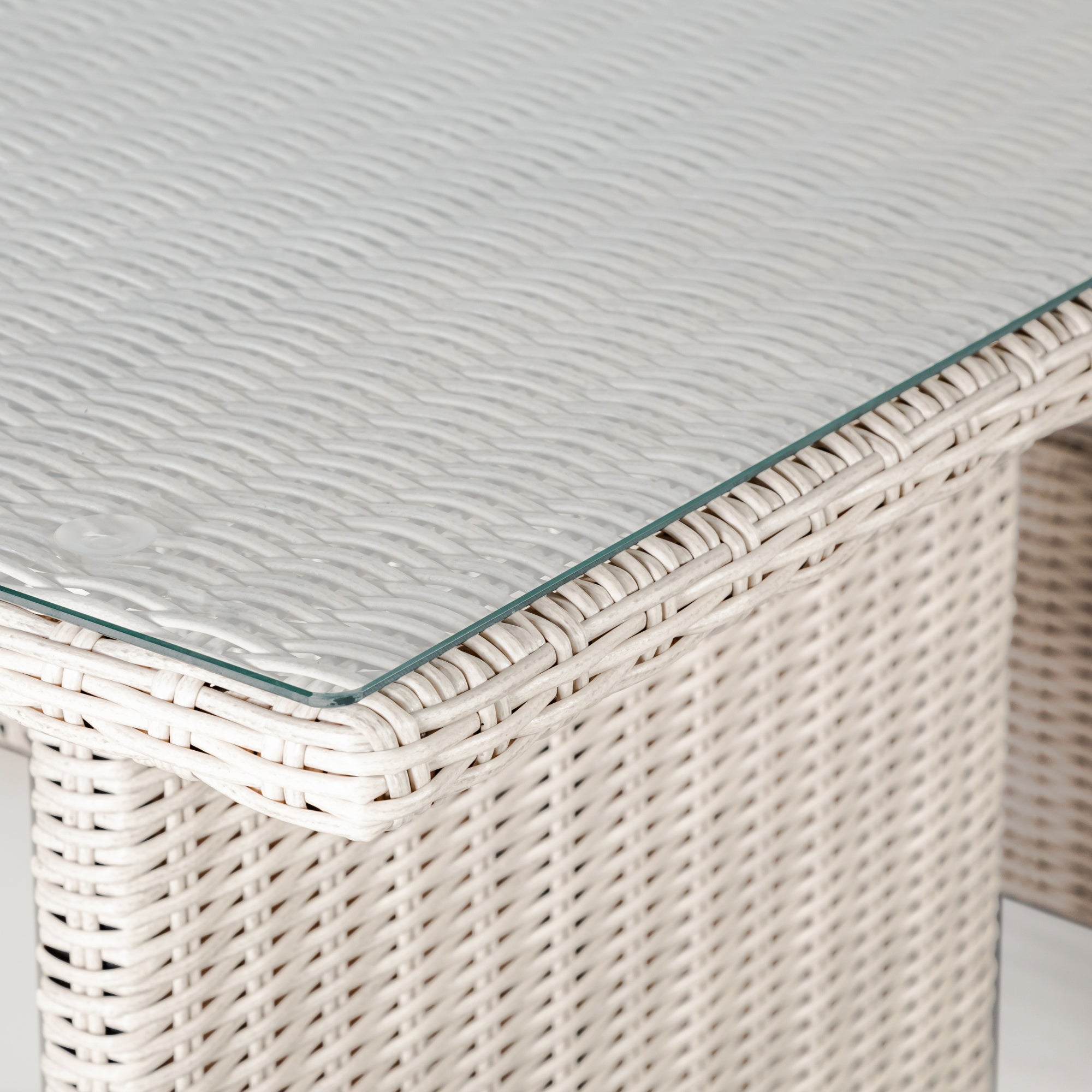 Conjunto de jardín Bonn 9 plazas en ratán sintético gris perla con sofá, sillones, mesa y 1 banqueta - 4