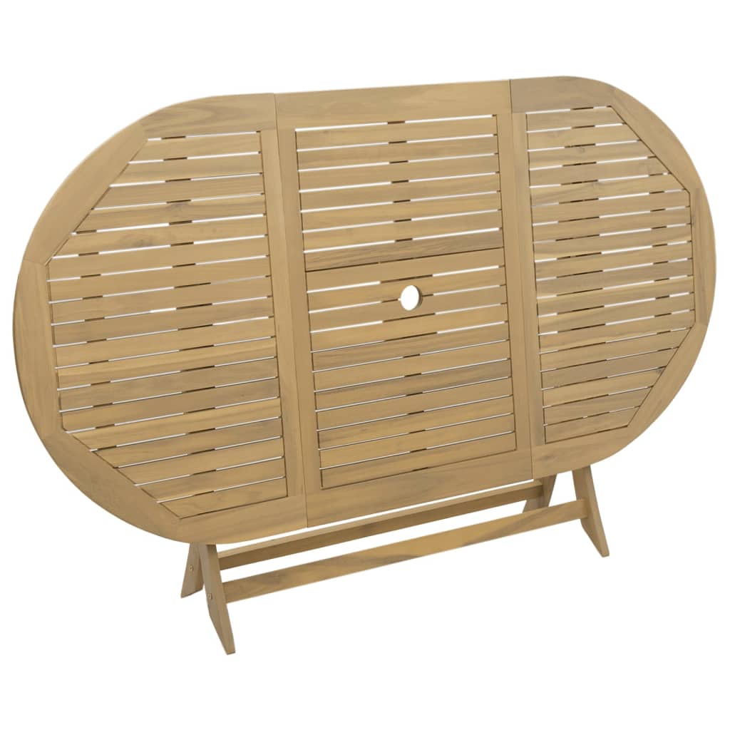Table de jardin pliante en bois d'acacia massif 160x85x75 cm - 6