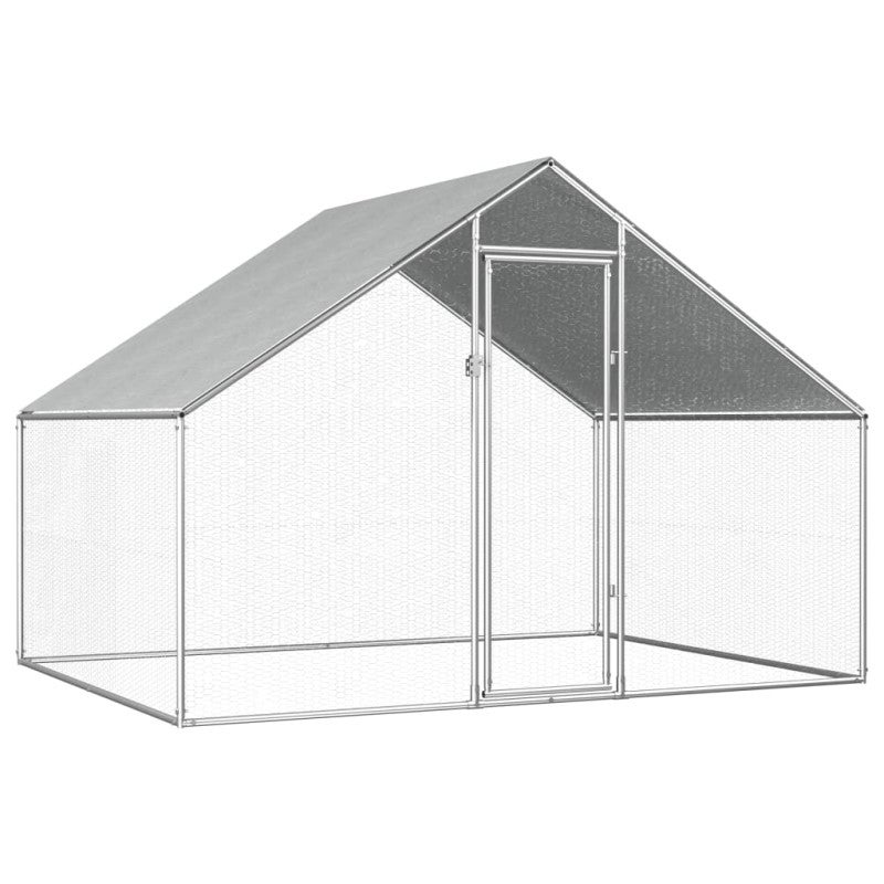 Klatka zewnętrzna dla kurcząt, 2,75x2x1,92 m, stal galwanizowana vidaXL
