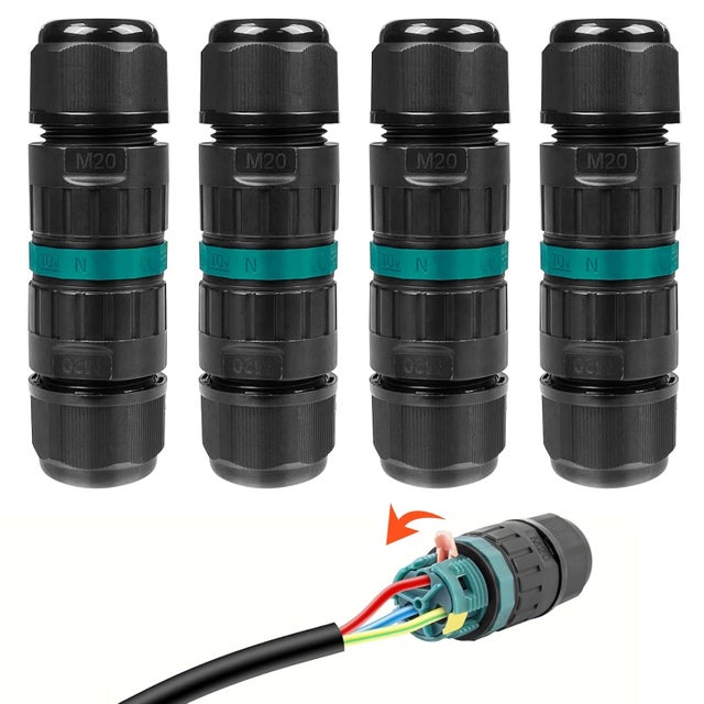 2 Pièces Boîte De Jonction IP68 Connecteur Étanche Forme De T