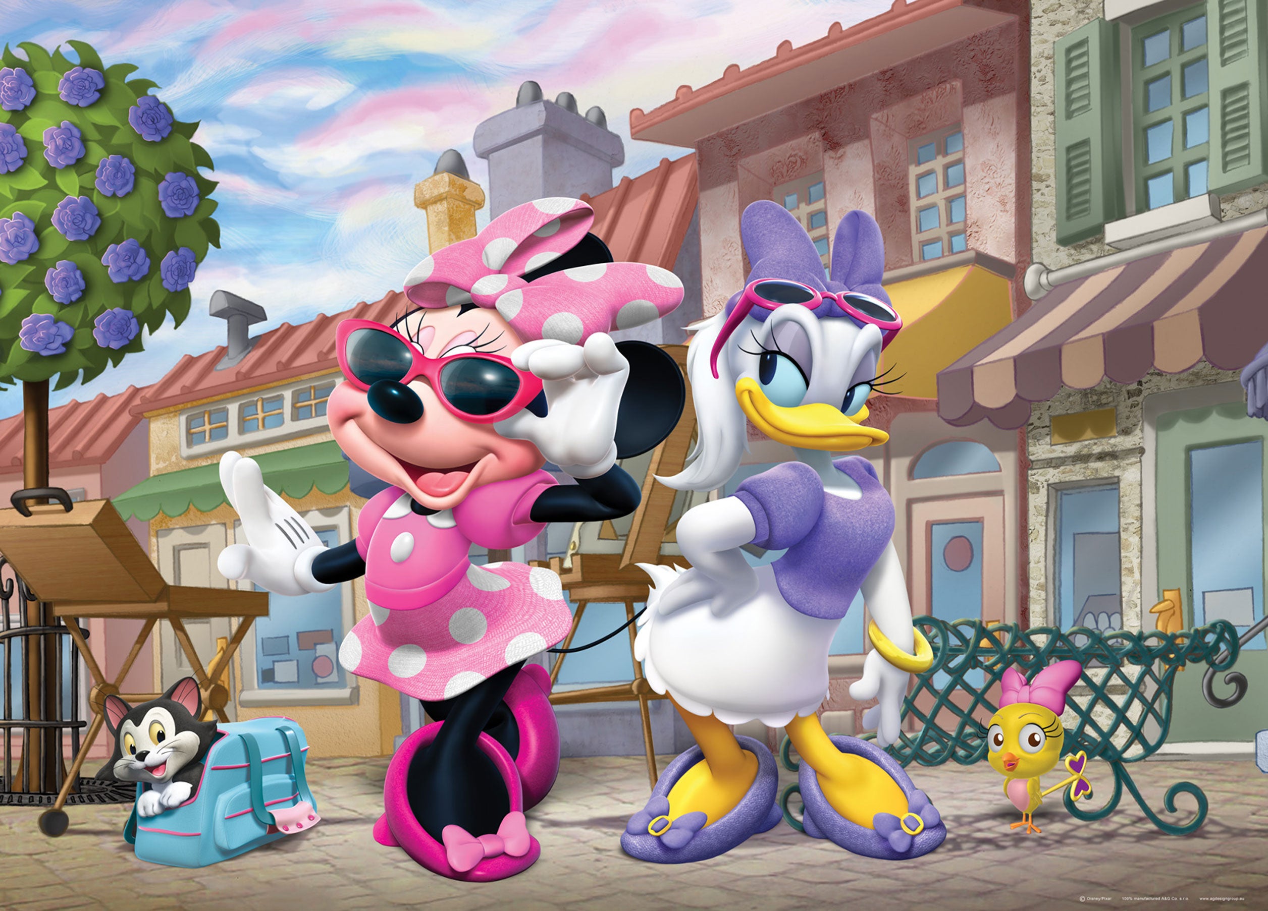 Affiche#0 Minnie Mouse & Daisy Duck rose, violet et jaune - 160 x 110 ...