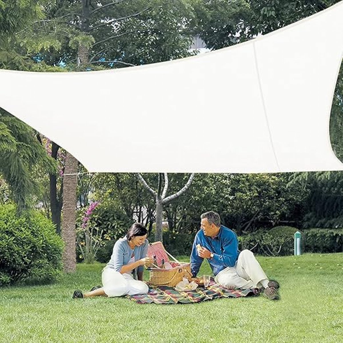 Ombrage Rectangulaire 2.5x3m Toile Ombrage Auvent Imperméable PES ...