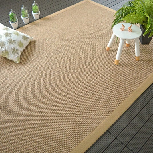 Lombok Rugs Tapis intérieur / extérieur Lombok naturel - Ganse synthétique paille ...