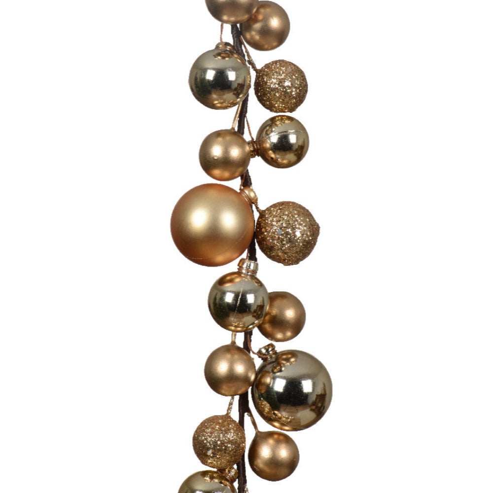 Guirlande de Noël avec boules colorées, décoration de Noël d'intérieur, Ø 6 cm, rouge - 2