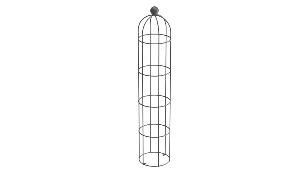 SJDWDX, traliccio a torre per piante da obelisco, supporto per piante, in stile europeo, regolabile, in metallo, con rivestimento in plastica, per piante rampicanti, viti in vaso (bianco