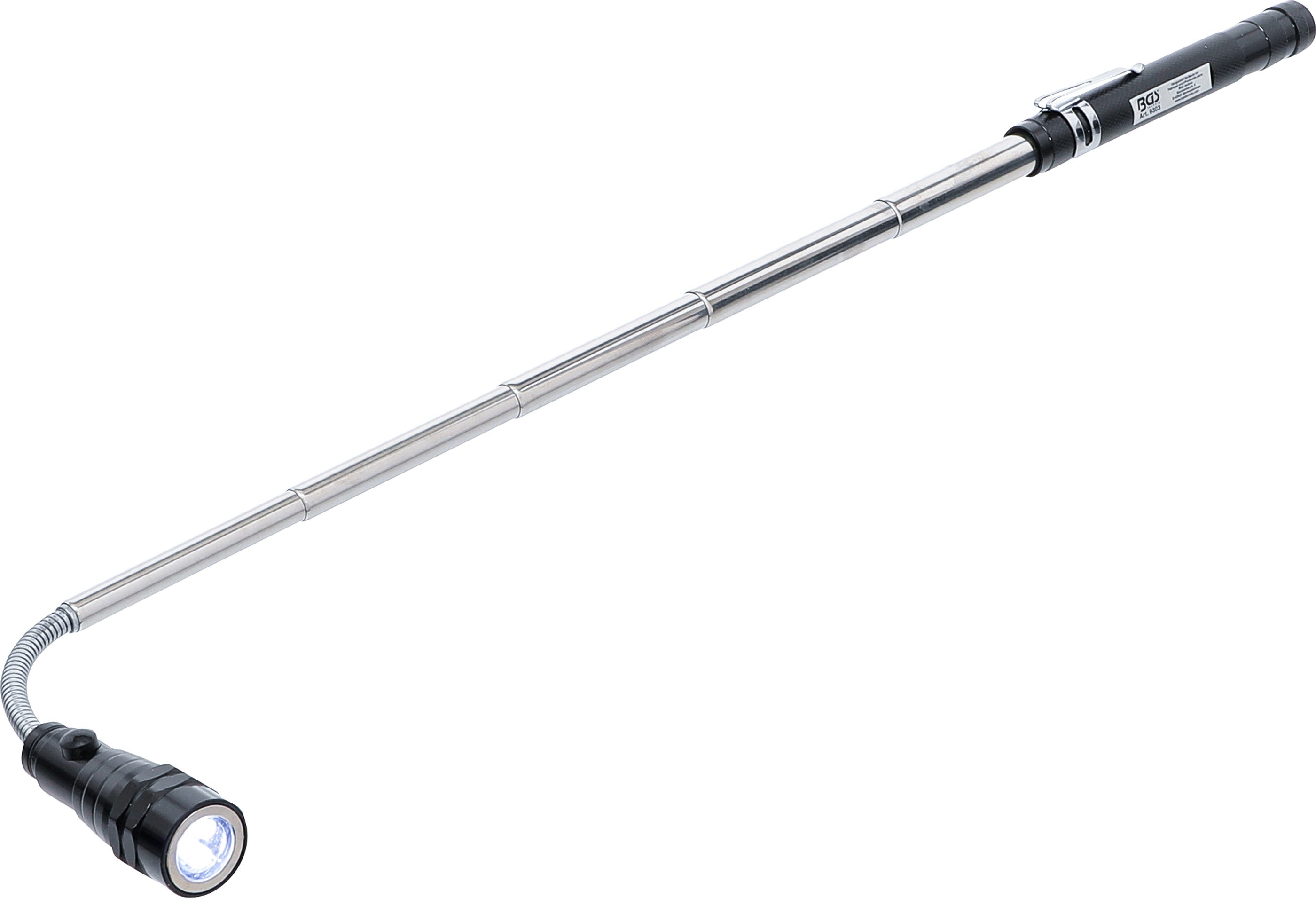 BGS 2 w 1 rozsuwana lampa LED z podnośnikiem magnetycznym - 9303