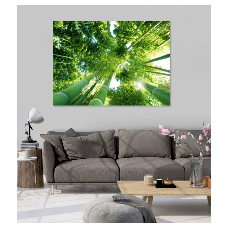 Tableau toile en kit SOUS LES BAMBOUS 180 x 130 cm - Toile textile sans PVC, Made in France par Scenolia - 3