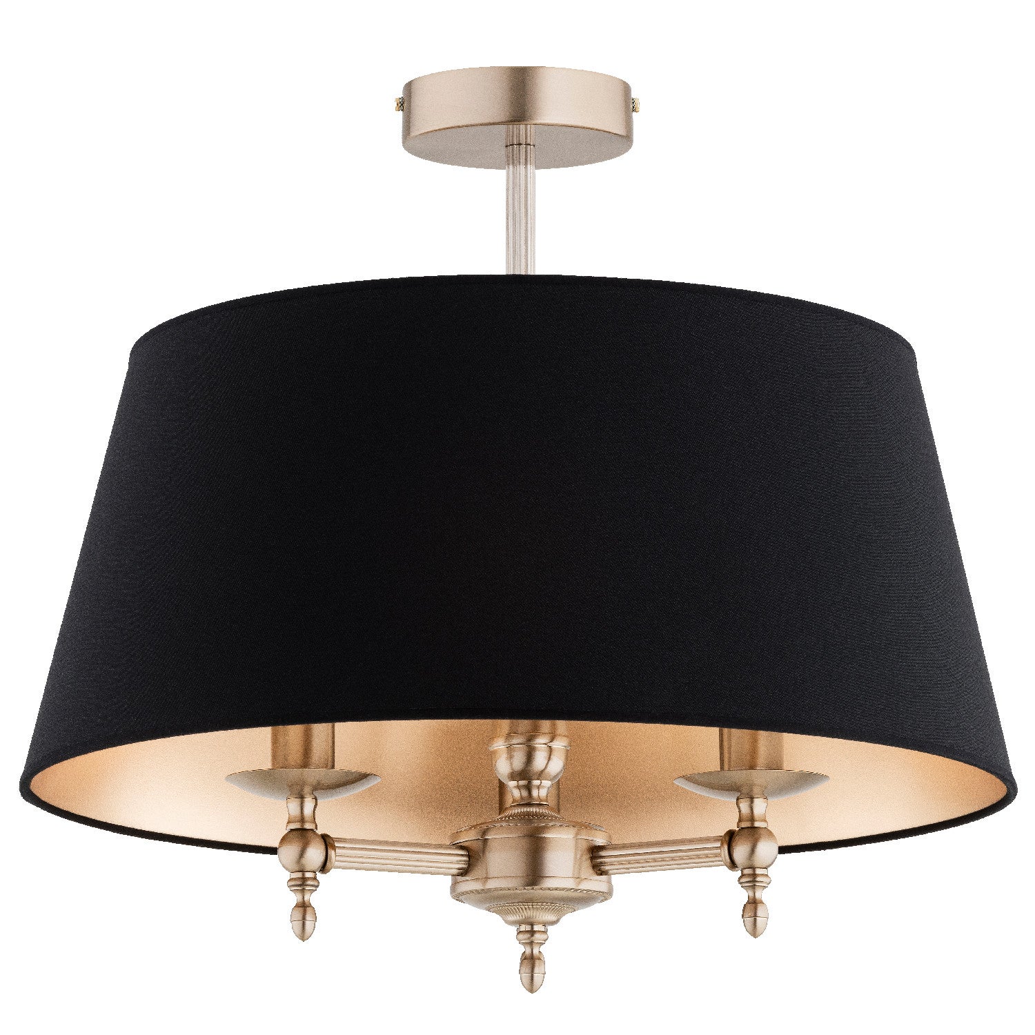 Lampa sufitowa wisząca Roksana złoto-czarna 3xE14x10W wym: 46 x 50 x 50 cm metal Alfa