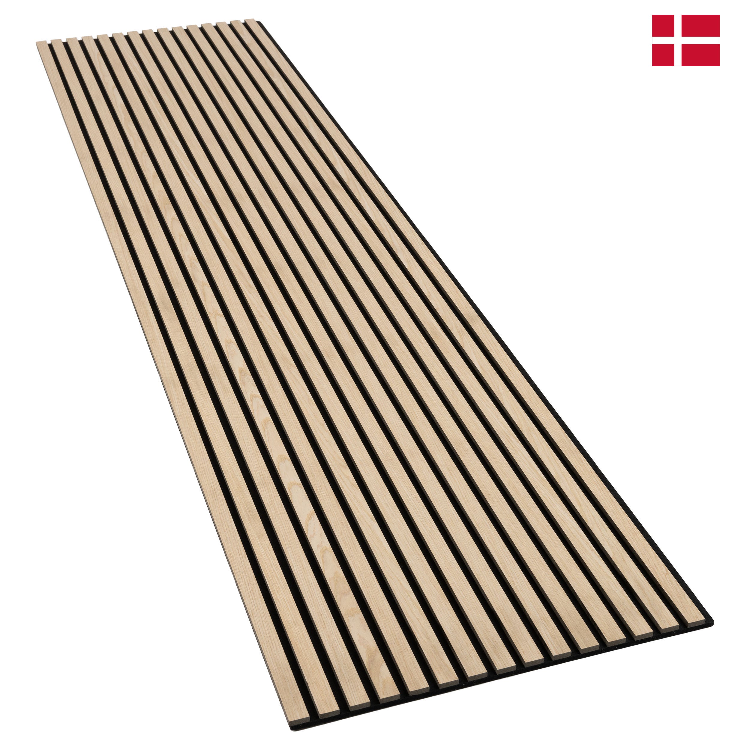 Panneau tasseaux acoustique MDF PREMIUM décor chêne naturel, feutrine noire, 240x60 cm Nordic Acoustics - 2