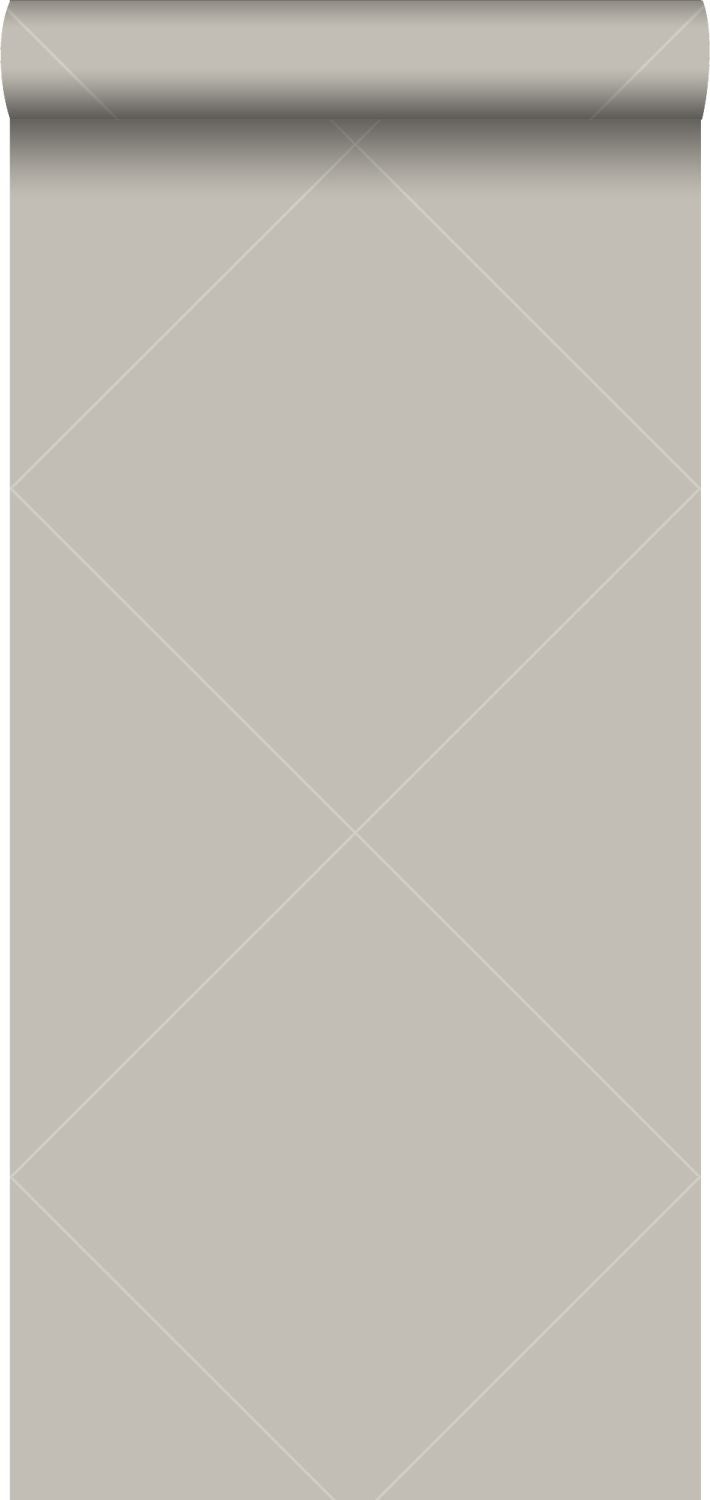 Tapeta linie graficzne ciepłym połyskującym szarym - 53 cm x 10.05 m - ORIGIN