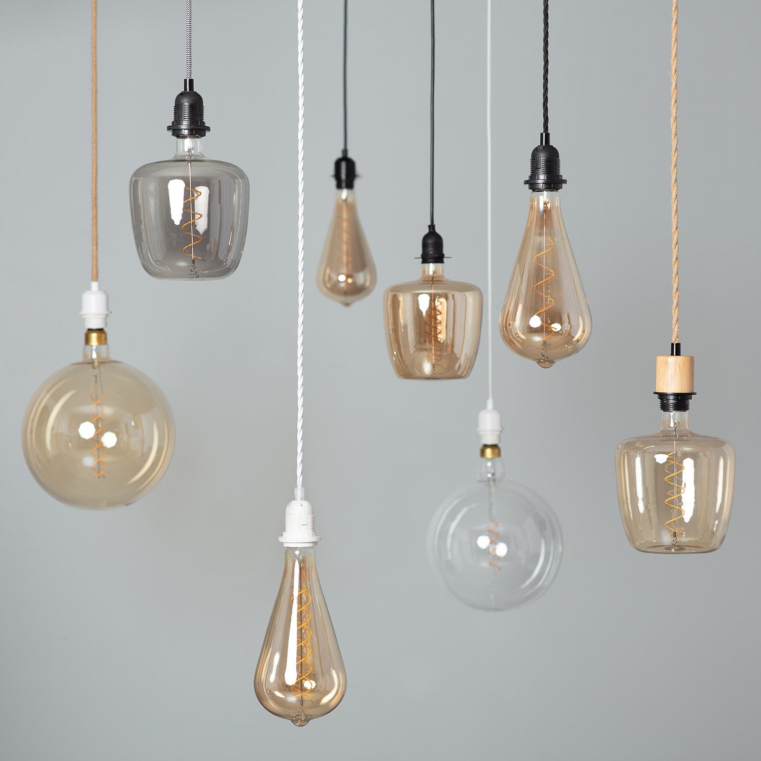 Support à Douille pour Lustre Suspension | Câble Textile 1.5m | Douille E27 | IP20 Intérieur | Diamètre 100mm | Corde Naturelle et Blanche, - 6