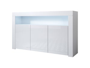 Credenza UEV Per Soggiorno - 157x41x81cm, 4 Ante, Ripiani Regolabili, Colore Blu, Multiuso Per Cucina O Sala - Foto 12