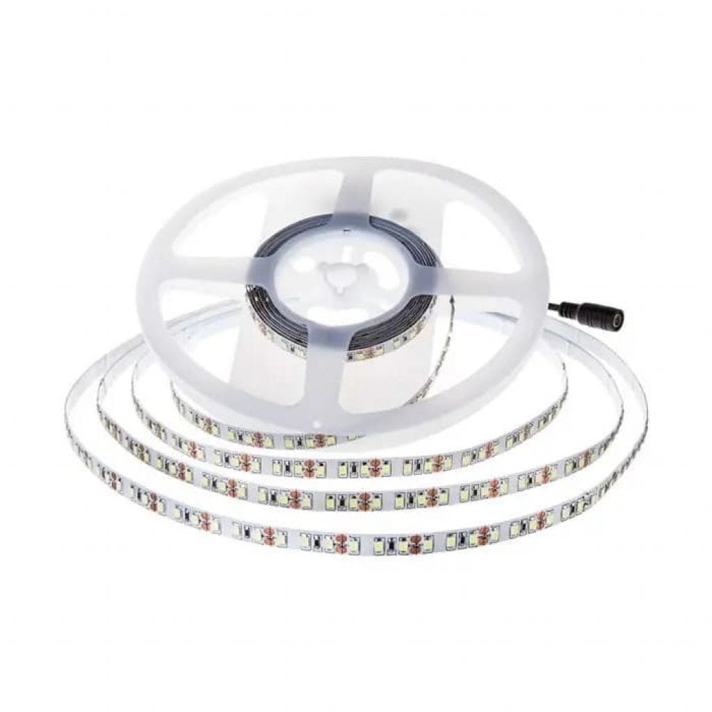 Bande LED SMD2835 12W/m 5m 168 LED/m 140LM/W 24V 4000K IP20 10mm ...