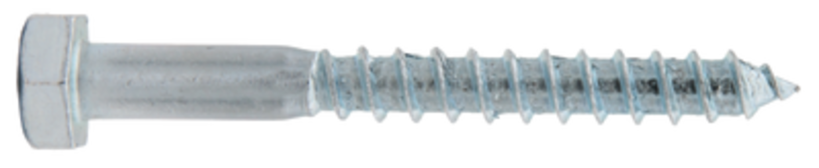 Tornillo tirafondo de cabeza hexagonal galvanizado blanco, rosca ...