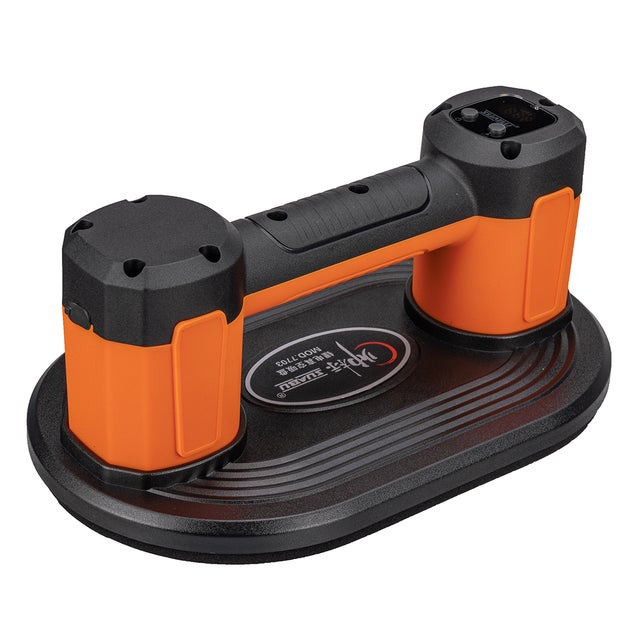 Ventouse Électrique Professionnelle 24 Cm - 300 Kg Aspiration, 2 Moteurs, Batterie 4000 MAh 10h, LCD + Manomètre, Sans Fil Pour Carrelage Vitre Marbre