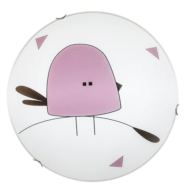 Kinkiet ścienny Fowly biało-fioletowy-brązowy 2xE27x60W do pokoju dziecka wym: 40 x 40 cm metal IP20 Rabalux