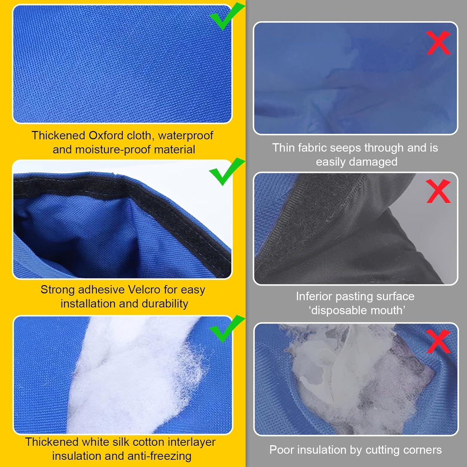 Housse d'Isolation à Compteur d'eau, 55x26.5cm Couvercle Isolé pour Compteur d'eau, Universel Protection Contre pour Vanne, Couvercle de Vanne Anti-Ge - 5