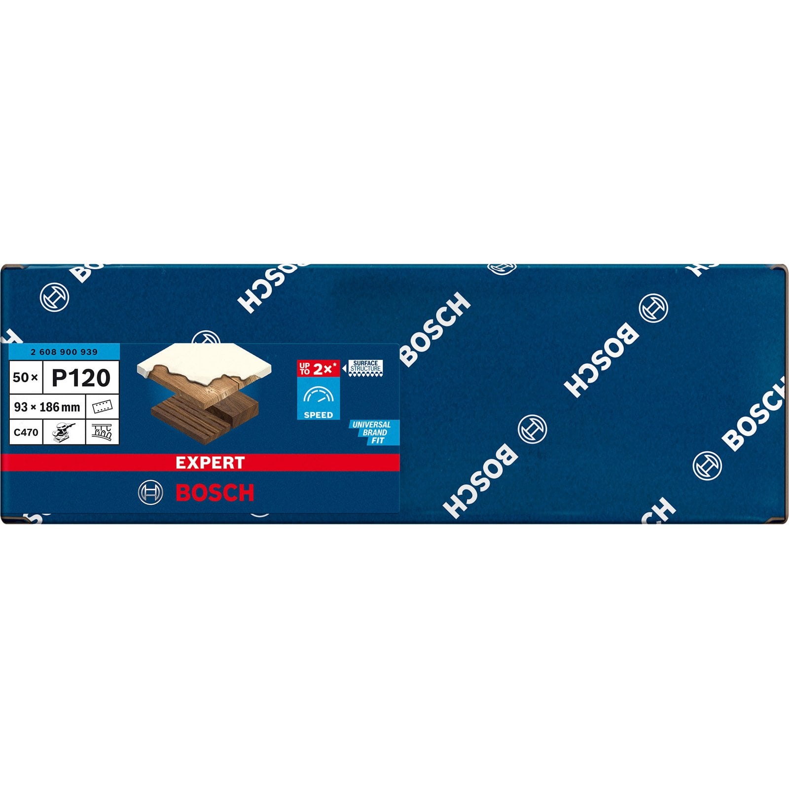 Papel de lija EXPERT C470 con 8 orificios para lijadoras orbitales 93 x 186 mm, G 120 50 unidades - 4