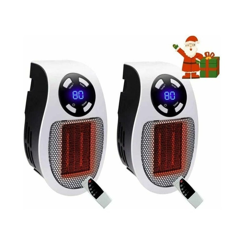 Grzejnik ścienny, przenośny grzejnik elektryczny z wyświetlaczem LED, odpowiedni do biur i akademików, 1 sztuka