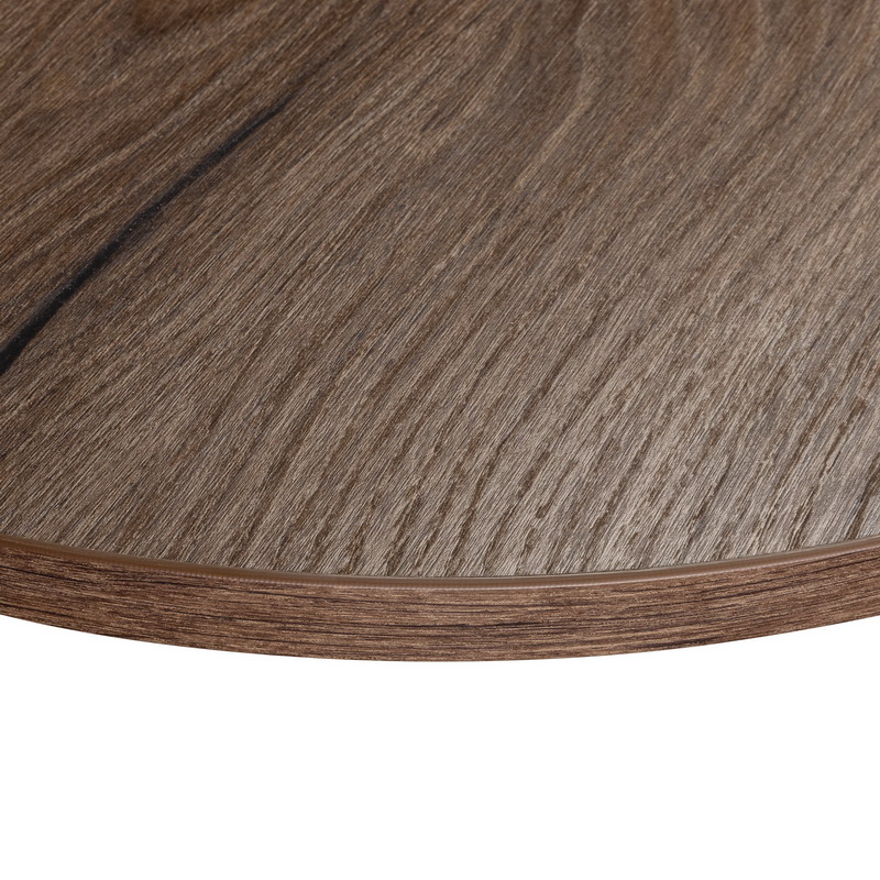 KOLM Blat laminowany dąb czekoladowy okrągły fi 68 cm do stołu, stolika