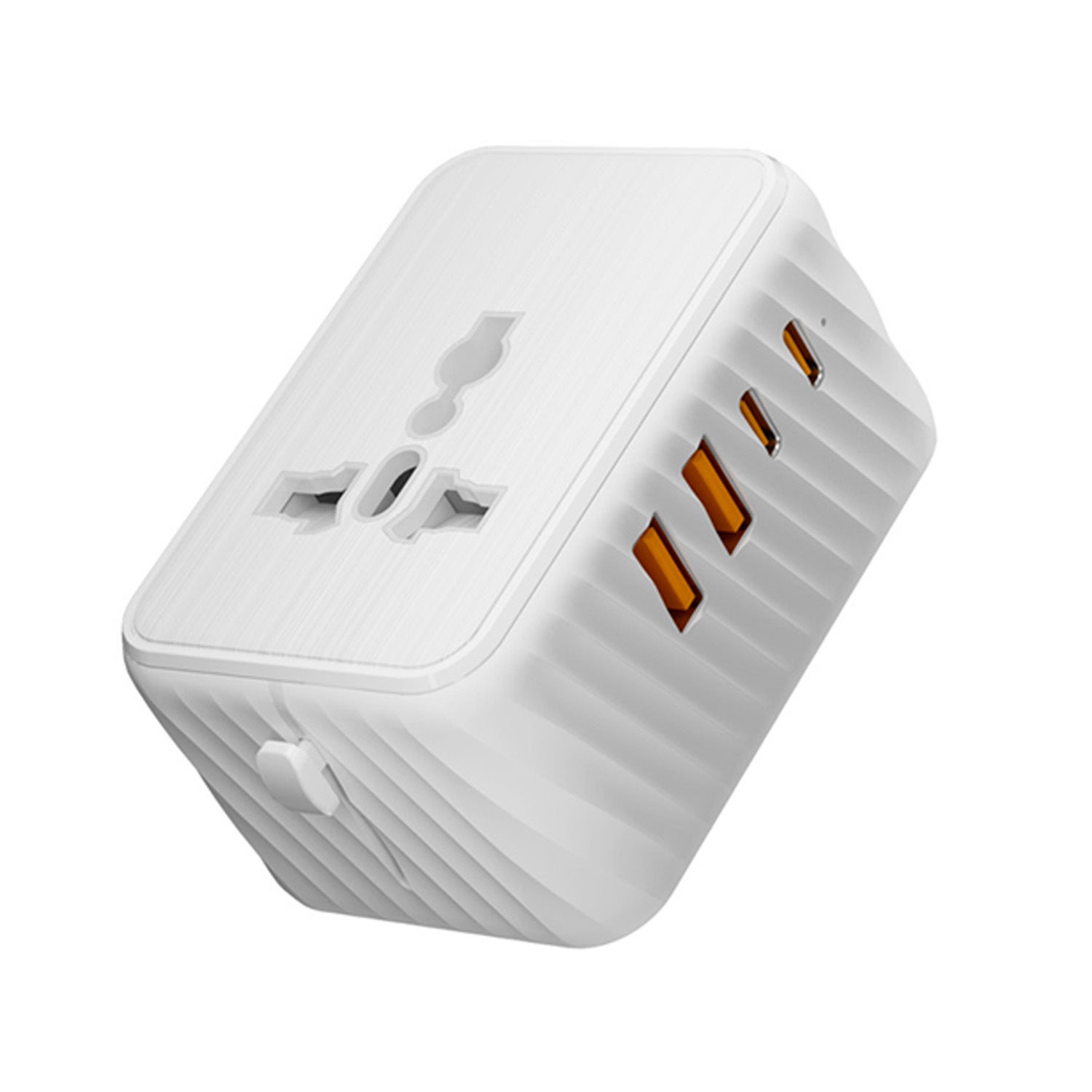 Adapter podróżny, wtyczka konwertująca do podróży, uniwersalny adapter podróżny, biały, 2U+2C, 3,4A, 17W