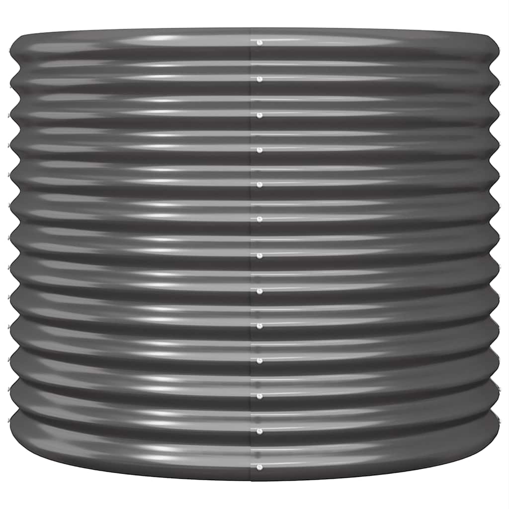 vidaXL Jardinière Acier galvanisé 80x80x68 cm Anthracite - 4
