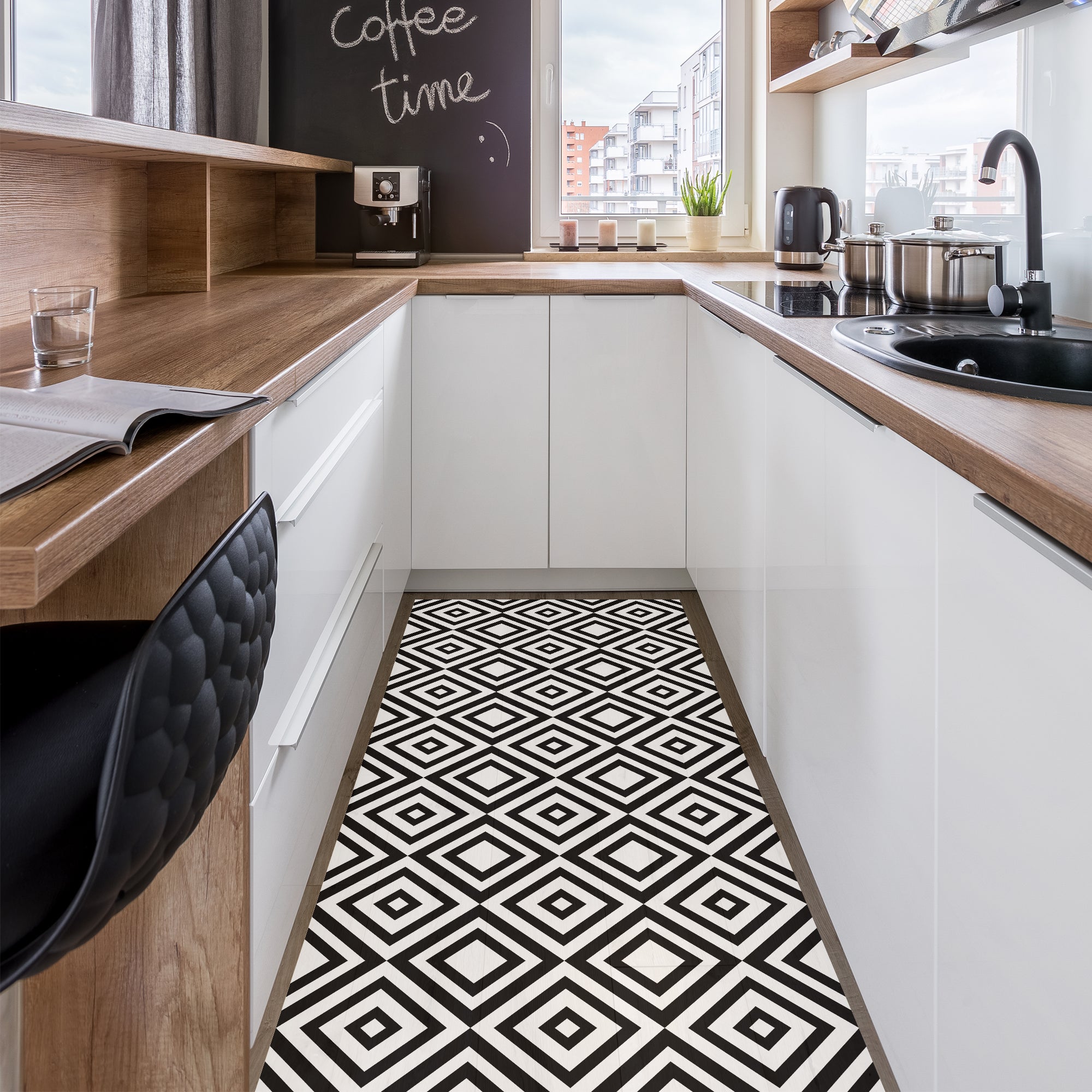 Tapis Cuisine 50X160Cm Cœur Rouge Ensemble De Deux Pièces Tapis De