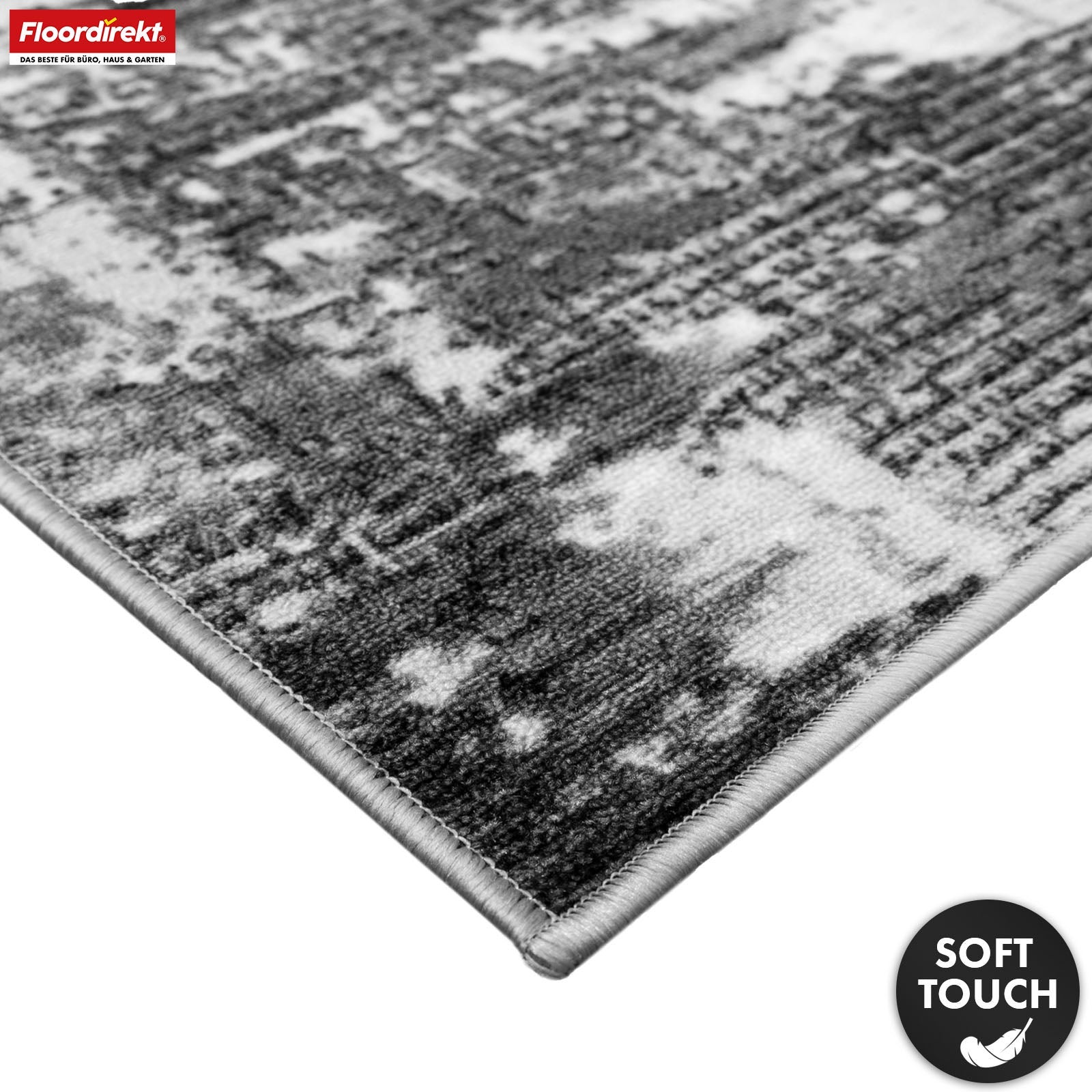 Tapis couloir Ravena pour sublimer vos espaces, Anthracite, 80 x 450 cm - 4