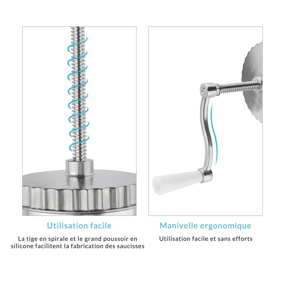 MONZANA® Machine à saucisses max. 2,5 kg viande hachée Poussoir ...