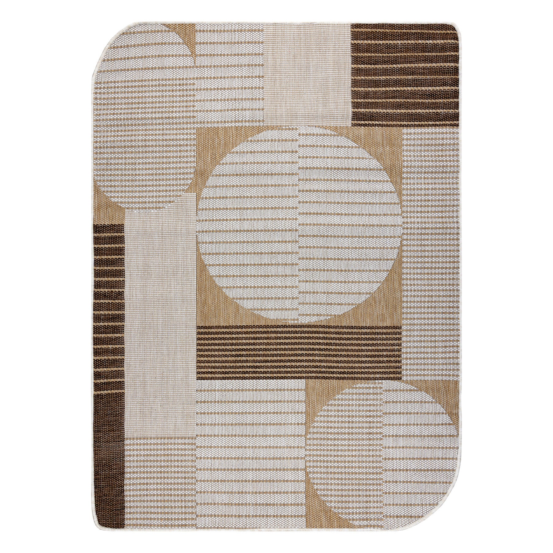 Dywan ORGANIC 2769 sizal Geometryczny ecru / naturalny - nowoczesny nieregularny kształt 240x330 cm
