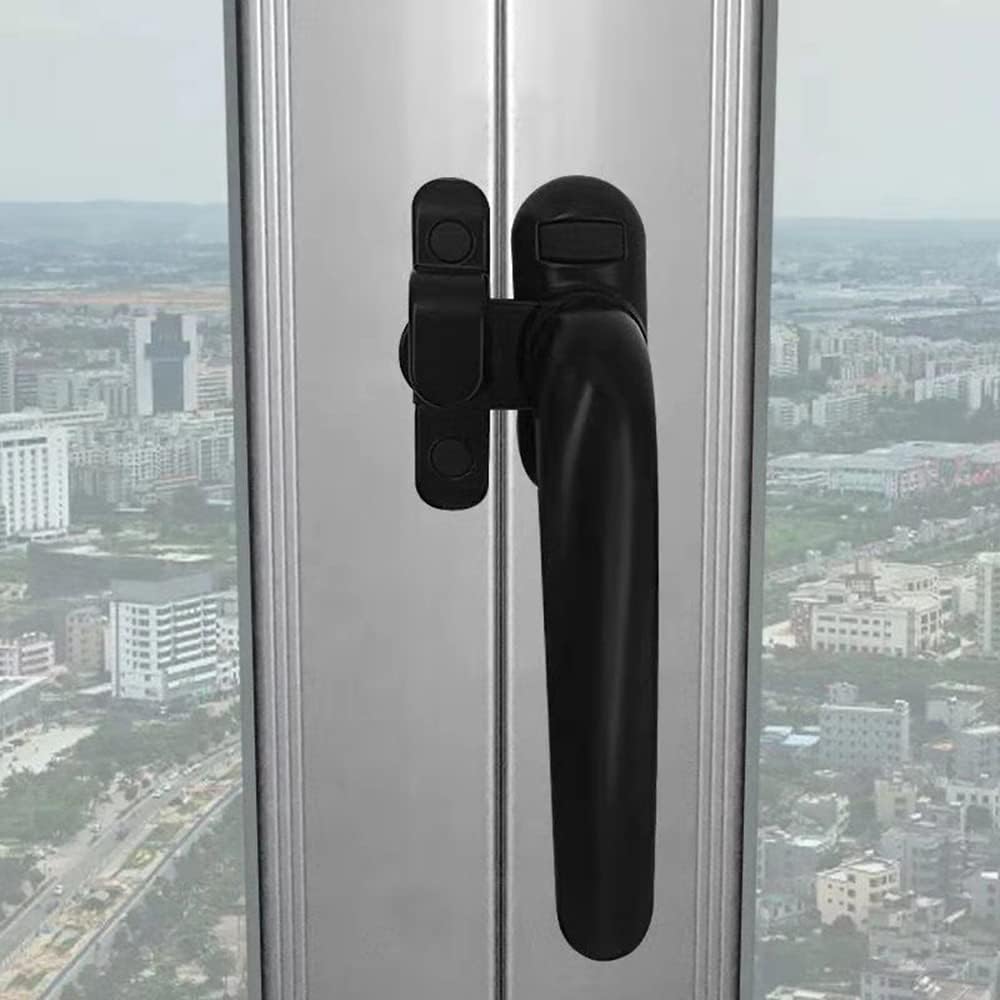 (Czarny otwór po prawej stronie) Aluminiowo-plastikowe klamki do okien wewnętrznych - Klamki do wewnętrznych i zewnętrznych okien przesuwnych