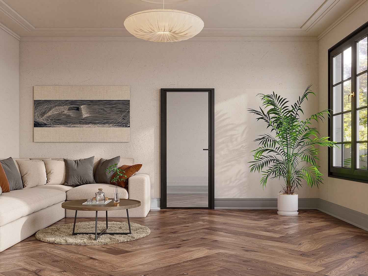 Drzwi kompletne dwustronne z aluminium i szkła hartowanego - wys. 204 x szer. 93 cm - LOXTON